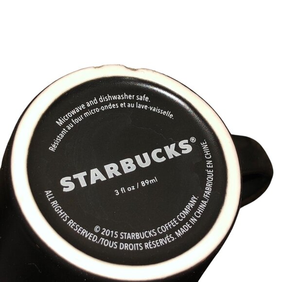 2015 Starbucks Demi Mug Black Matte Used 3 oz Espresso - Picture 12 of 13